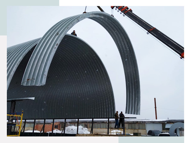 Полукруглые ангары в Ростове-на-Доне